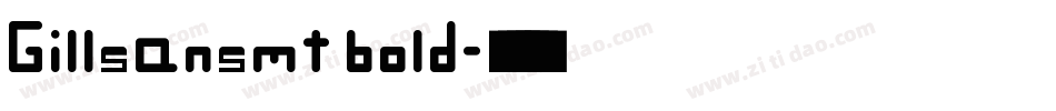 Gillsansmt bold字体转换